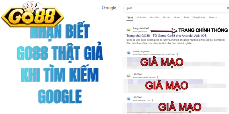 Tìm hiểu các dấu hiệu lừa đảo của trang web mạo danh Go88
