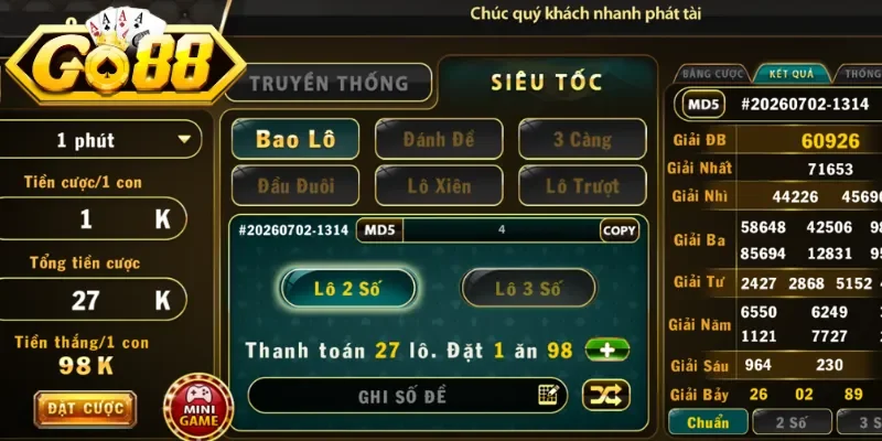 Xổ Số Siêu Tốc Go88 - Cơ Hội Chinh Phục Mọi Giới Hạn 4 go88 Phương pháp giữ cặp số may mắn trong nhiều kỳ
